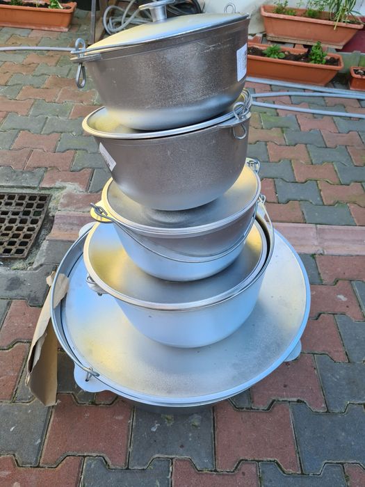 Ceaun aluminiu alimentar 3-40 litri cu capac