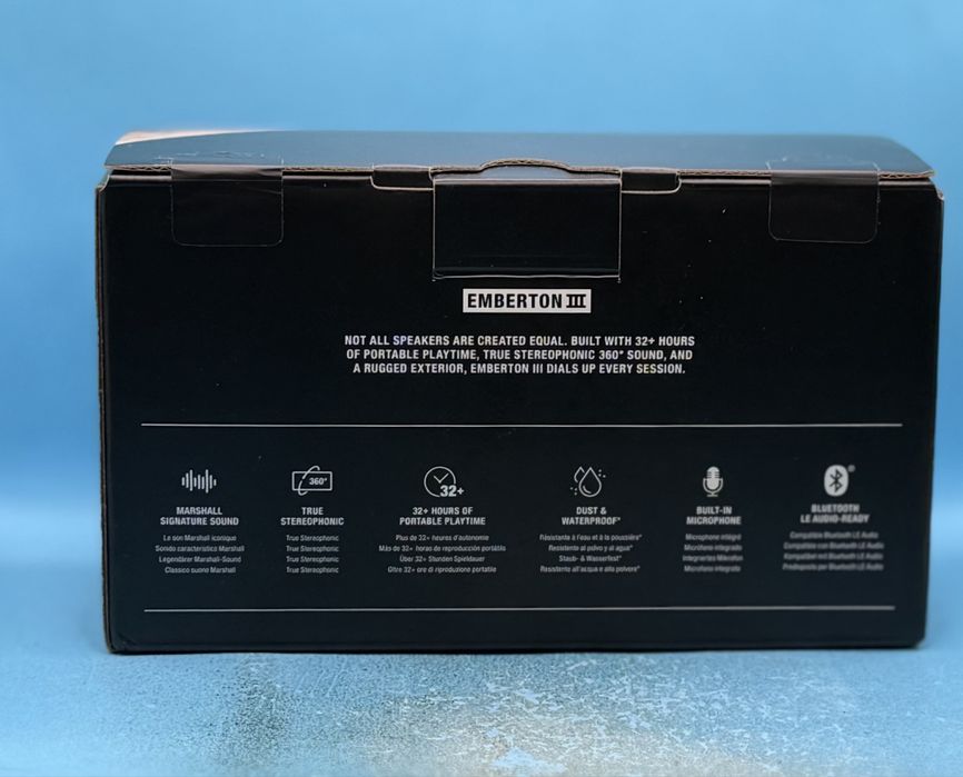 НОВО!!! Безжична колонка Marshall Emberton III, Бежов, Bluetooth