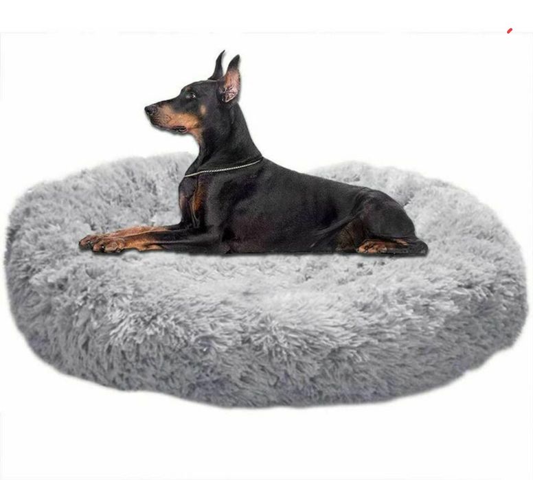 Pat pentru caini extra mare, gri deschis, 80cm
