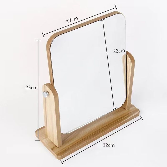 Козметично огледало, дърво, въртящ се дизайн