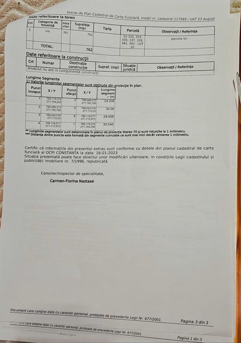 Vând lot 762 mp teren extravilan lângă Padurea Comorova, Olimp