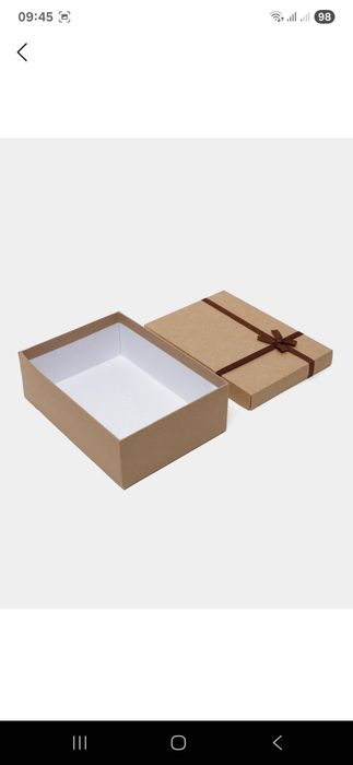 Крафтовая подарочная коробка. Kraft korobka