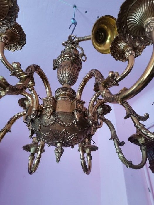 Boem candelabru de dimensiuni impresionante din bronz masiv in stil fr