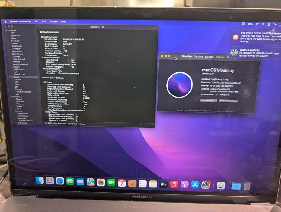 MacBook pro 15 2016 i7 16gb 1TB
