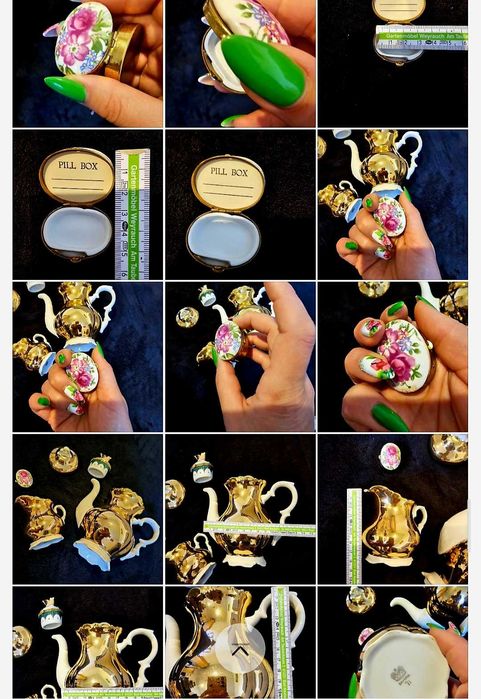 Порцеланов комплект- бижутерни кутии