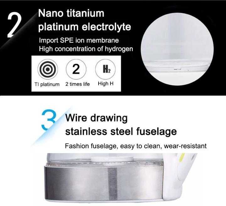 2 ЛИТРА Самопочистваща Кана за Водородна Вода с Постоянна Температура