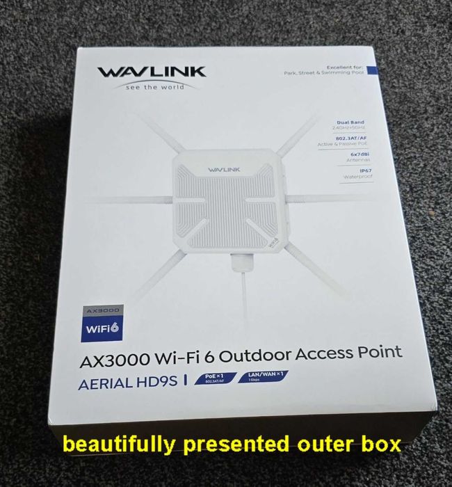 WAVLINK AX3000 Външен WiFi 6 рутър/АР, 6x7dBi антени, IP67