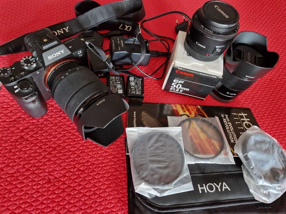 SONY A7-II 24MP Full-Frame + 3 обектива