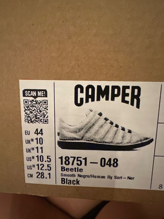 Camper beetle 44 черни Мъжки обувки