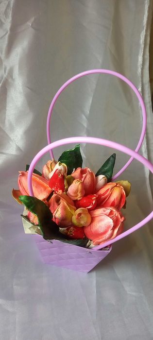 Зефирные тюльпаны, роз