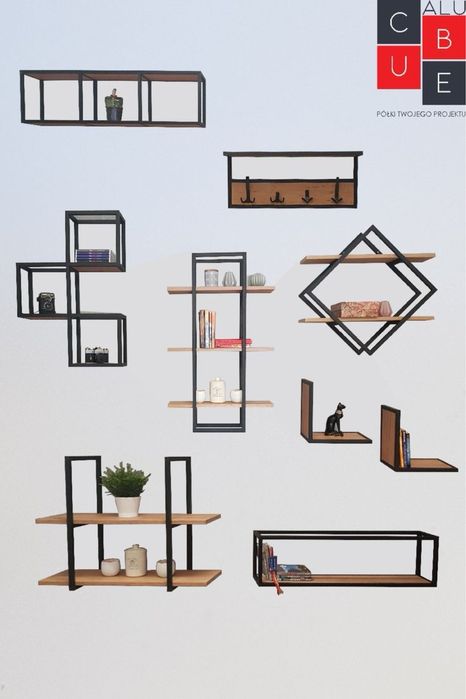 Полки навесные стиле лоф Loft polka  стеллаж mebel