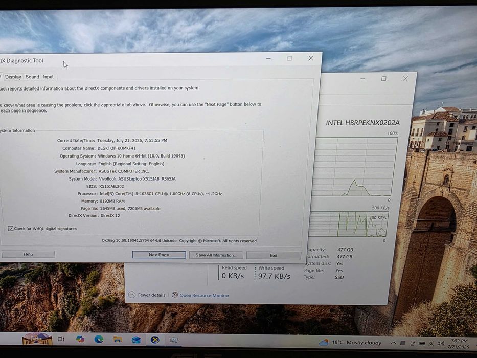 Hope Amanet P10/Laptop Asus Vivobook i5 10th SSD 8GB RAM