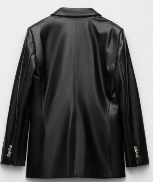 Стилен дамски кожено яке блейзър Zara