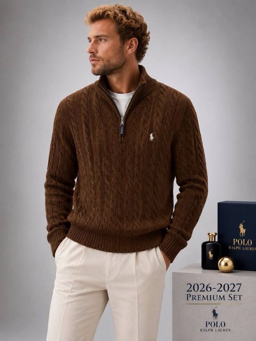 Polo Ralph Lauren Cable-Knit – мъжки пуловер с цип