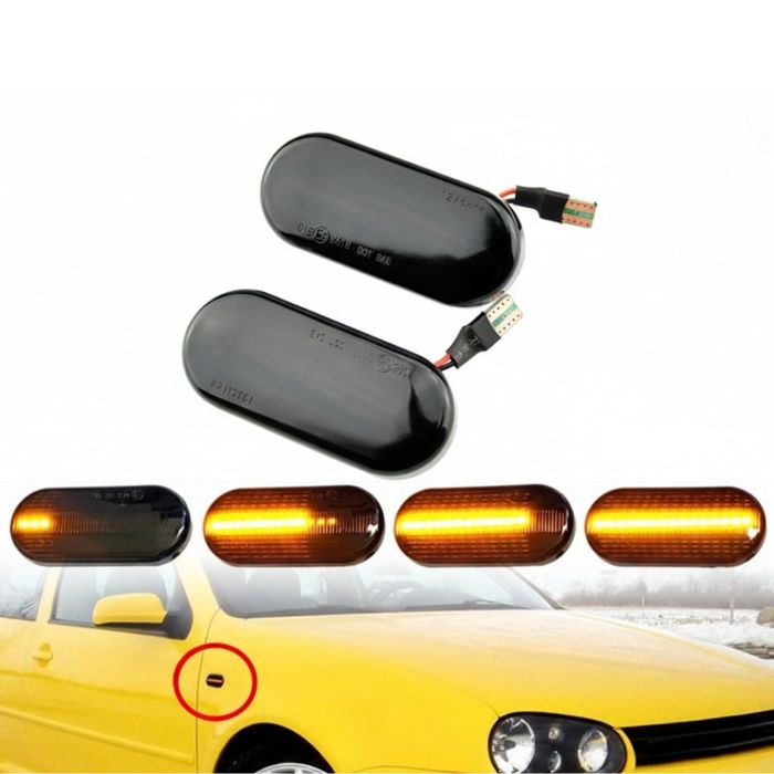 Динамични мигачи за огледала за VW Golf 3 4 Passat Seat Skoda