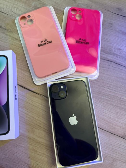 iPhone 14 Plus – stare impecabilă, cutie + huse cadou