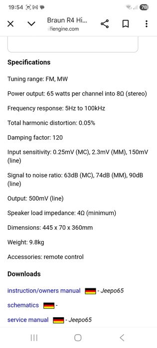 Amplificator amplituner Braun R4