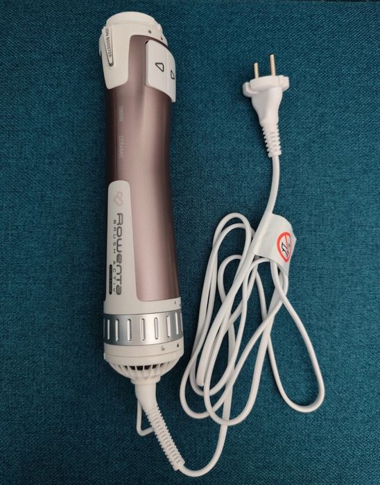 Perie rotativă Rowenta Brush Premium Care, 1000W, 2 trepte, 2 viteze, 2 perii, înveliș ceramic
