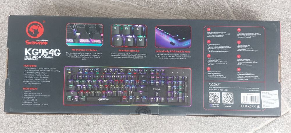 Tastatură gaming mecanică Marvo KG954G