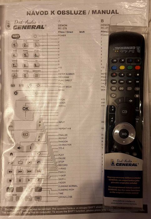 Дистанционно управление за TV, DVD, TUNER и ресивъри DENON.