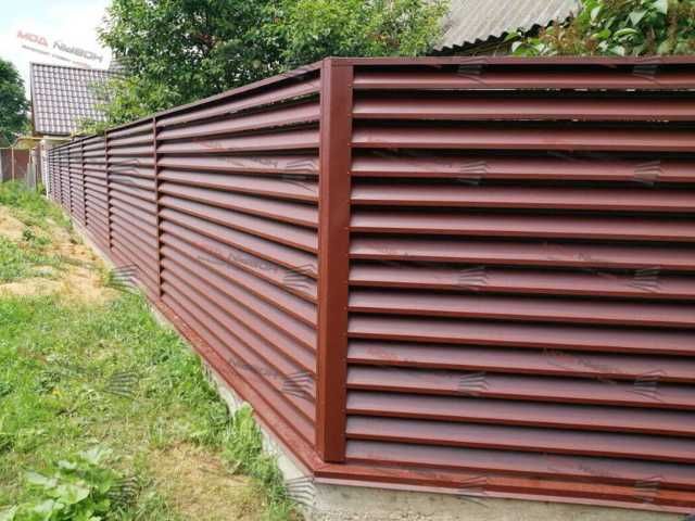 Забор жалюзи горизонтальный