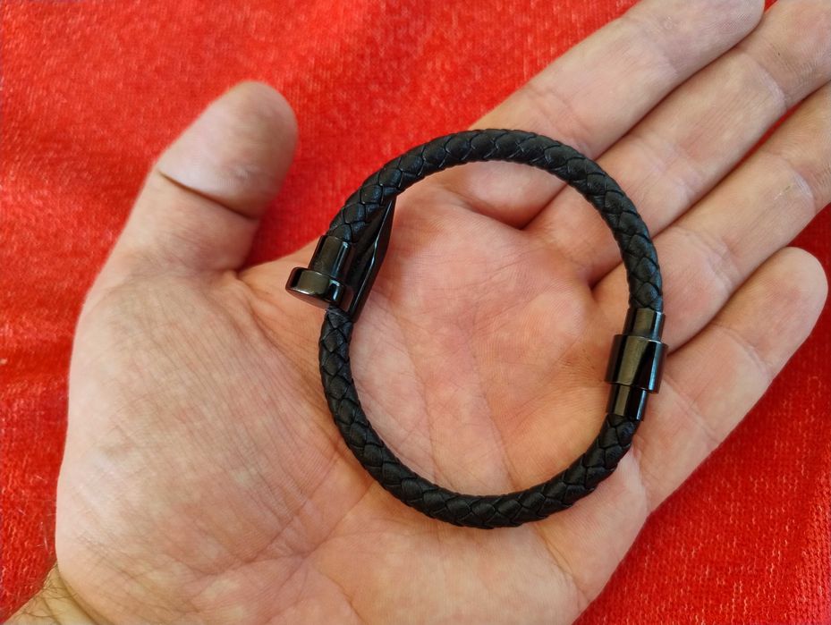 Bratara dama de piele Brooks, sistem inchidere magnet