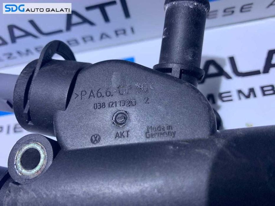 Suport Carcasa Termostat Flansa Senzor Temperatura Apa Audi A4 B7 2.0 TDI BPW 2005 - 2008 Cod 038121132D [M5493]