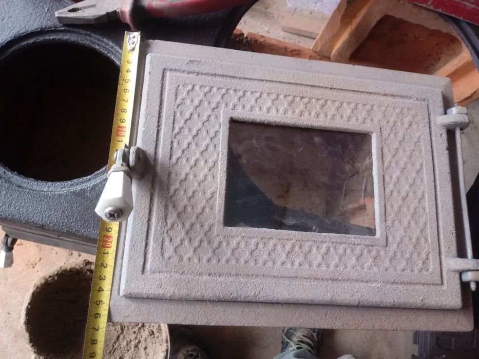 Usa soba deschidere mare pe latime 35x26 Usa cuptor sticla, geam,fonta