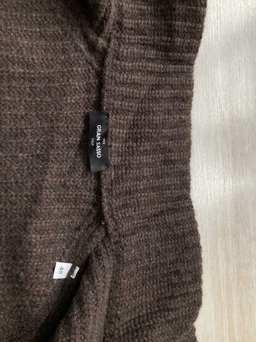 Gran Sasso 100% Cashmere кашмир дебела кашмирена жилетка пуловер 48 M