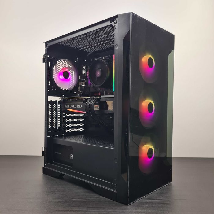 Компютър За Игри! RTX 5060, AMD Ryzen 5 5600, SSD 500GB, 16 RAM