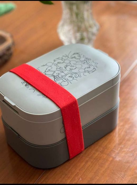 Lunch Box Bento  2 Nivele – Ca Nouă, Ideală pentru Prânz sau Picnic