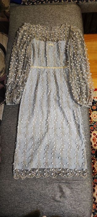 Платье Lichi  пыльно-голубое