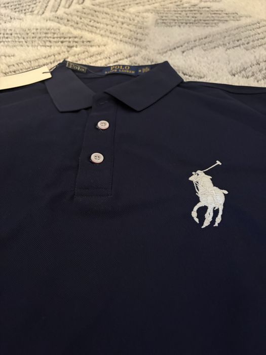 Tricou Polo Ralph Lauren blue big logo