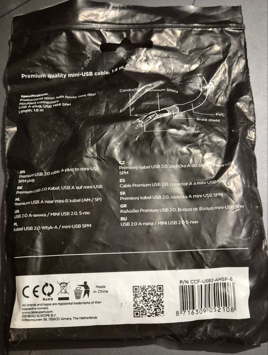 Cablu mini-USB 1.8m