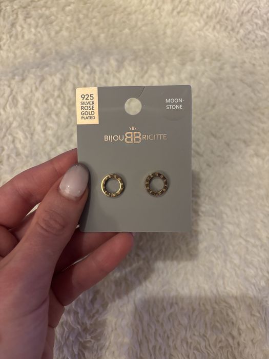 Обеци сребро 925 розово златно покритие