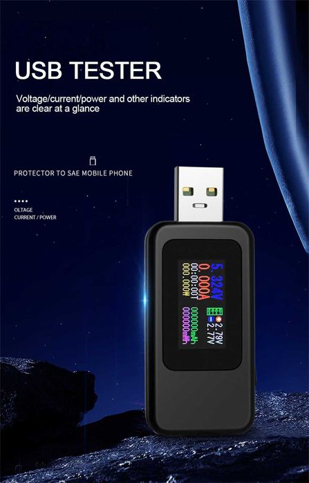 USB мультиметр тестер 10 в 1.