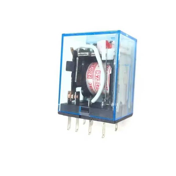 Реле и/или цокъл с Бобина 12VDC/220VAC, Контакти 2НО+2НЗ, Ток 5А, 4001