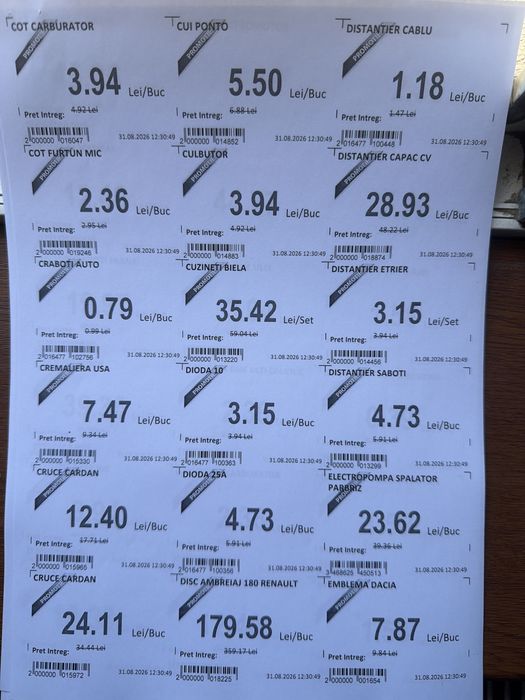 Piese Auto vechi Dacia,Matiz, Tico 1300,Papuc Cielo