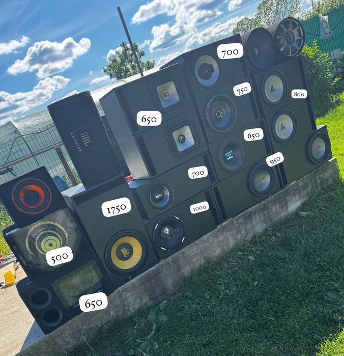Subwoofer auto. JL Audio, Crunch, Hifonics, Alpine, Infinity