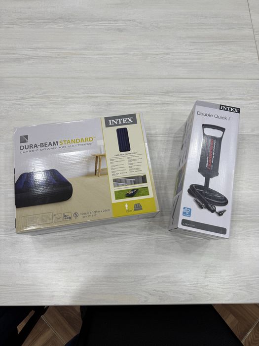 Надувной матрас с насосом, matras nasosi bilan ishiriladigan