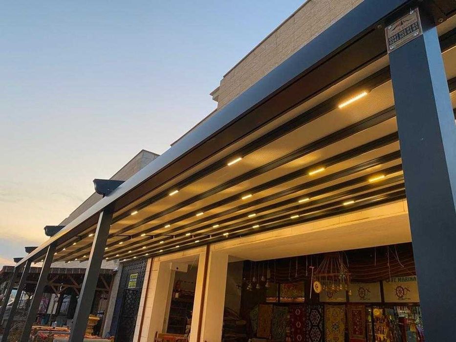 Motorli pergola tizimi. Автоматические тентовые перголы. (Турция)