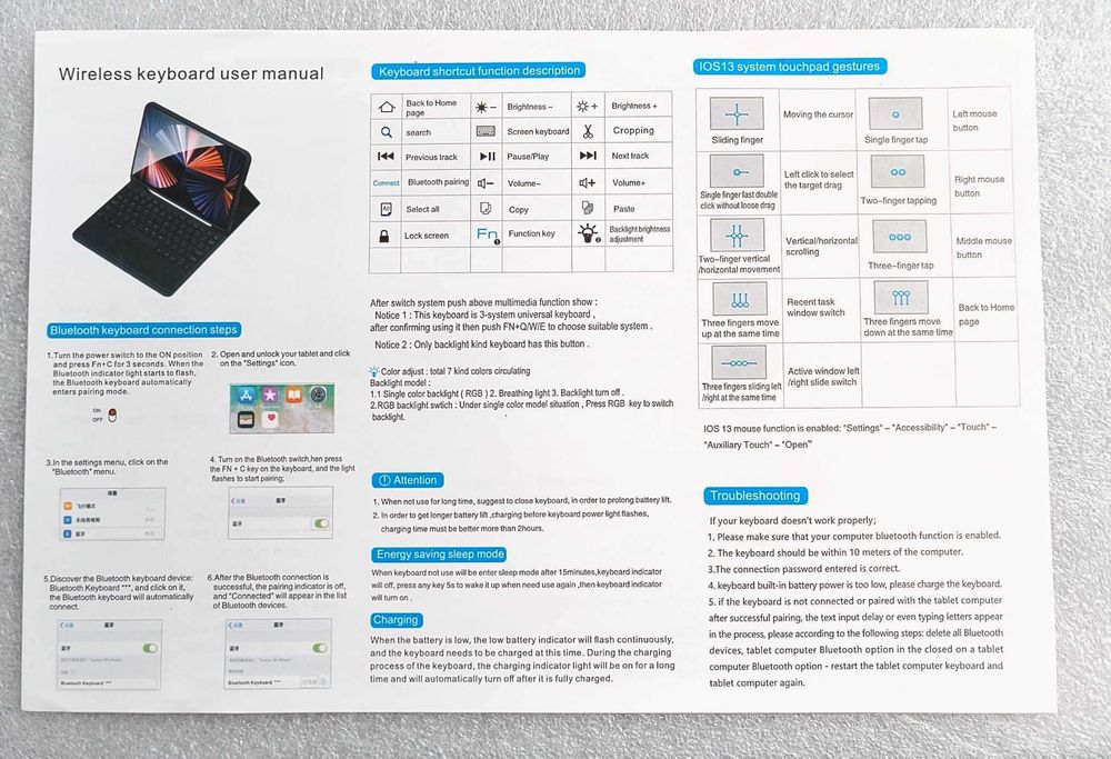 Калъф клавиатура за таблет, нов, нова цена 90 лв.