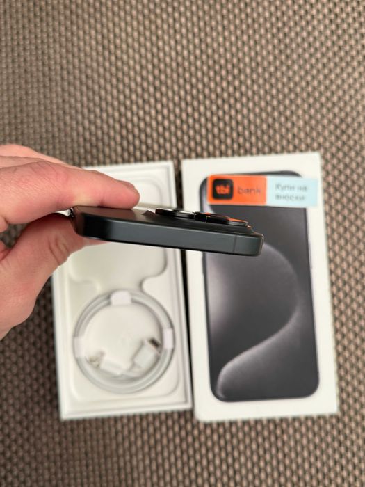1TB! iPhone 15 Pro *Лизинг от 55лв/м Black Titanium 1000GB ! черен