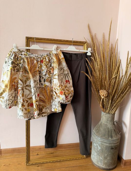 Дизайнерски Панталон KAFFE и бохо риза H&M