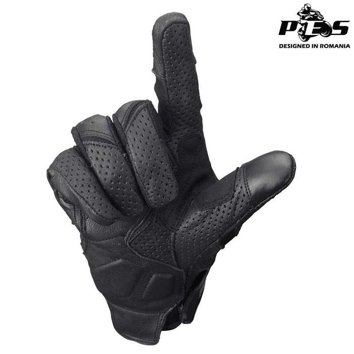 Mănuși Moto Piele Perforată PES Protecție Carbon Touchscreen Ventilate