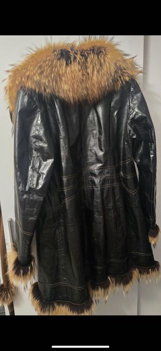 Дамско кожено палто от естествена телешка кожа