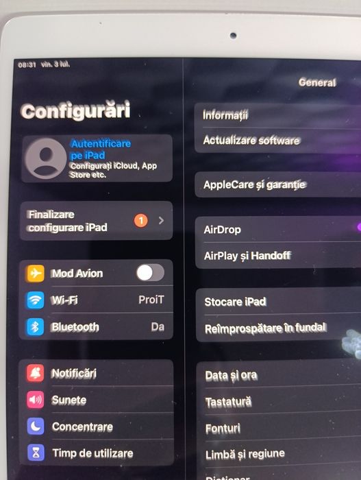 Tableta Apple ipad pro 10.5 256 gb cu ultimul soft fără cont impecabila