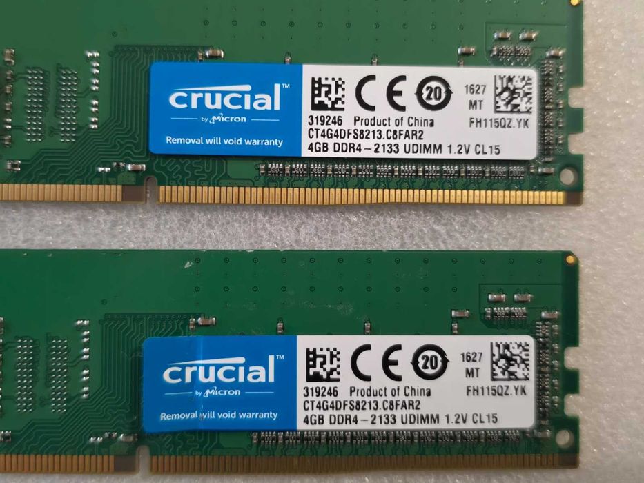 Kit Memorie RAM Crucial 8GB (2x4GB) DDR4 2133MHz CL15 UDIMM 1.2V CT4G4DFS8213