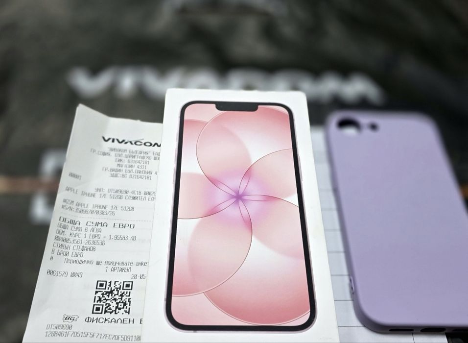 КАТО НОВ 512GB iPhone 17e Vivacom Гаранция 2028г. Pink | Розов