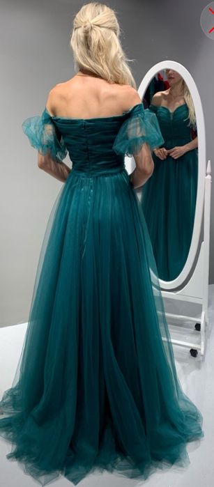 Бална- годежна зелена рокля